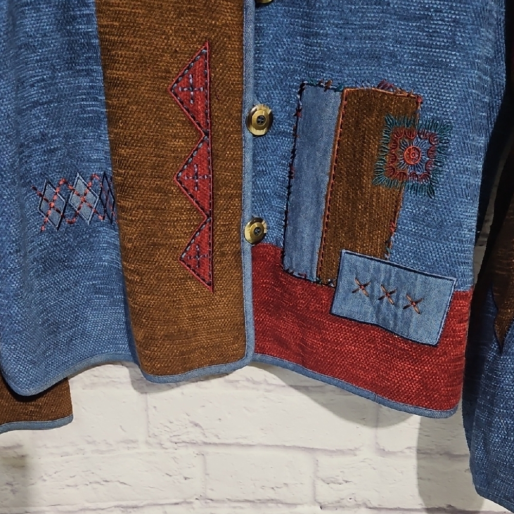 Koret Multicolor Patchwork Blazer - image 4